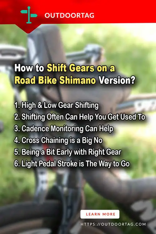 steps of Shift Gears on a Road Bike Shimano